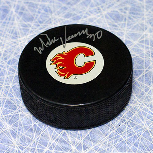 Mike Vernon Calgary Flames Autographed Signed Hockey Puck