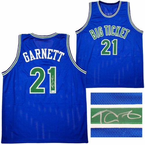 Minnesota Timberwolves Kevin Garnett Autographed Signed Blue Jersey Beckett Beckett Qr #203549 