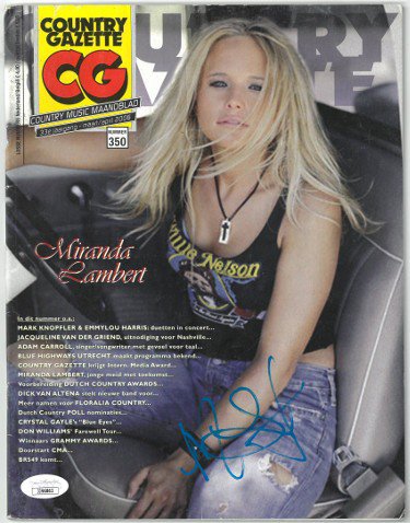 Miranda Lambert Autographed Signed 2006 Country Gazette Full Magazine imperfect- JSA #JJ96862 (Netherlands/Belgium) 