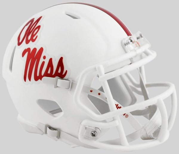 Mississippi (Ole Miss) Rebels NCAA Mini Speed Football Helmet Gloss White