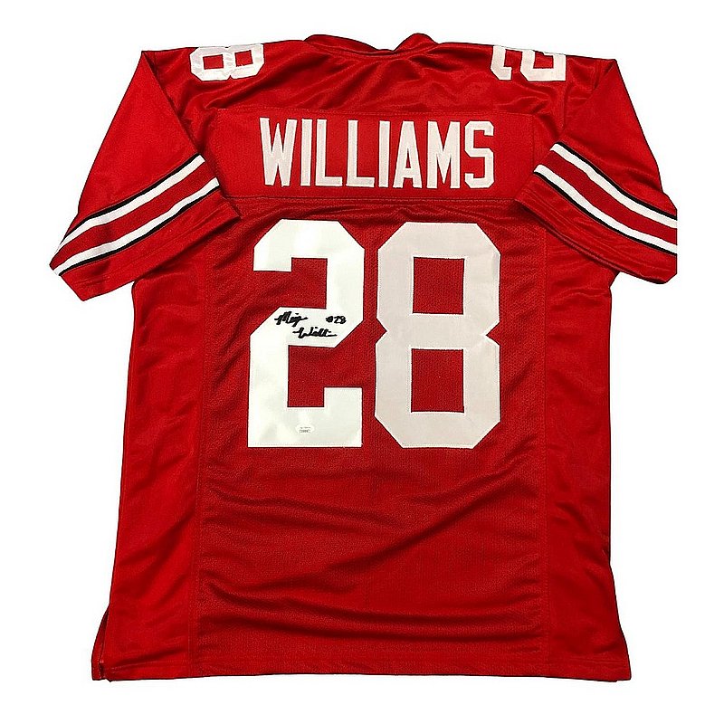 Miyan Williams Signed Ohio State Buckeyes Custom Red #28 Jersey - JSA