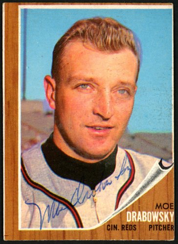 Moe Drabowsky Autographed 1962 Topps Card #331 Cincinnati Reds #149696