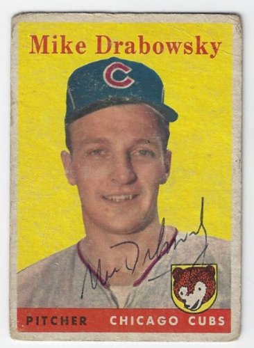 Moe Drabowsky Autographed Signed Mike Chicago Cubs 1958 Topps Card - Autographs
