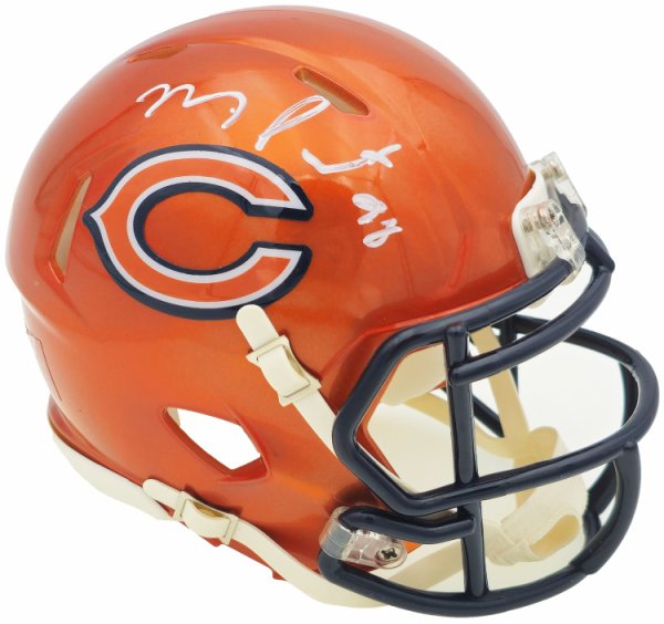 Montez Sweat Autographed Chicago Bears Flash Orange Speed Mini Helmet JSA