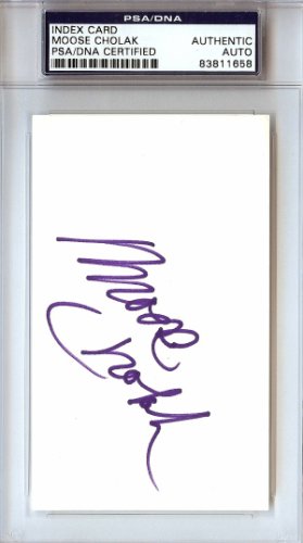 Moose Cholak Autographed Signed 3X5 Index Card Wwe PSA/DNA 