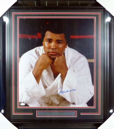 Muhammad Ali Autographed Framed 16X20 Photo JSA