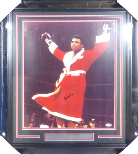 Muhammad Ali Autographed Framed 16X20 Photo PSA/DNA