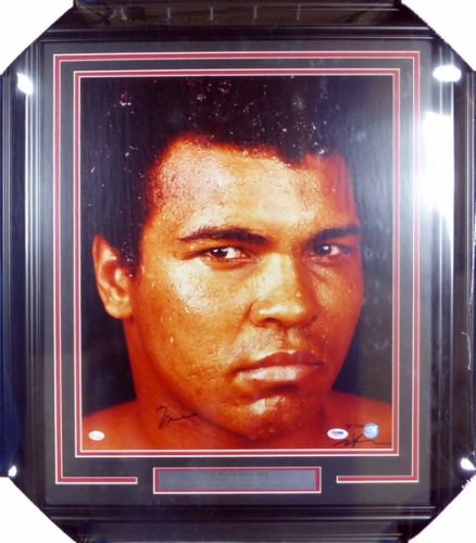 Muhammad Ali Autographed Framed 16X20 Photo PSA/DNA