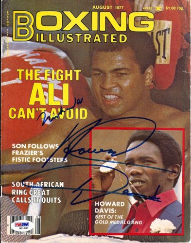 Muhammad Ali & Howard Davis Autographed Boxing Illustrated Magazine Cover PSA/DNA