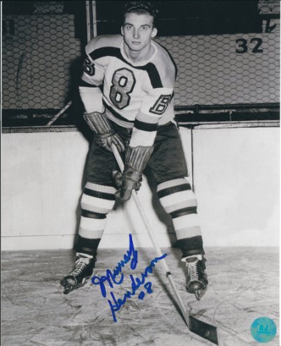 Murray Henderson Autographed Signed 8X10 Boston Bruins Photo - Autographs 