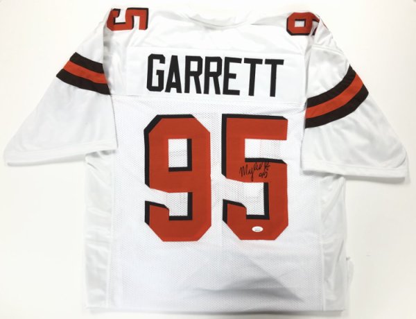 Myles Garrett Cleveland Browns Autographed Signed White Jersey - JSA Authentic 