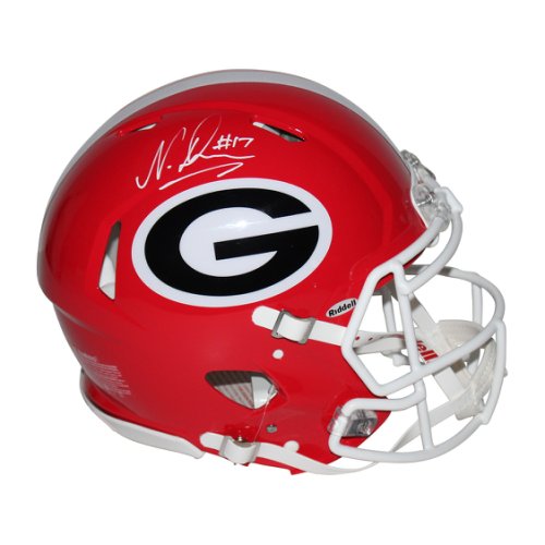 Nakobe Dean Autographed Signed Georgia Bulldogs Riddell Speed F/S Authentic Helmet - BAS QR 