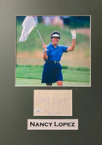 Nancy Lopez Autographed Signed 3x5 Cut 1978 LPGA Championship- JSA #RR76718 (8.5x11 Photo/Custom Matted 11x16 /Dec 15 1978) 