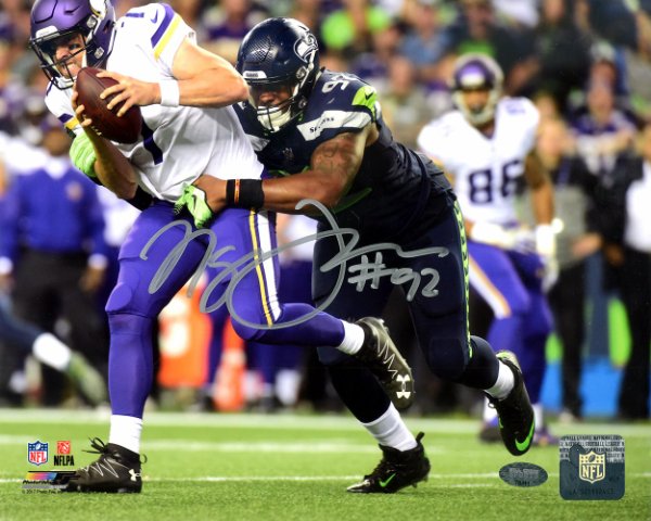 Nazair Naz Jones Autographed Signed 8X10 Photo Seattle Seahawks In Silver Mcs Holo #124663 