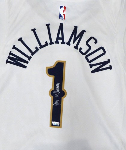 New Orleans Pelicans Zion Williamson Autographed Signed Authentic White Nike Jersey Size 56 Fanatics Holo #A853357 