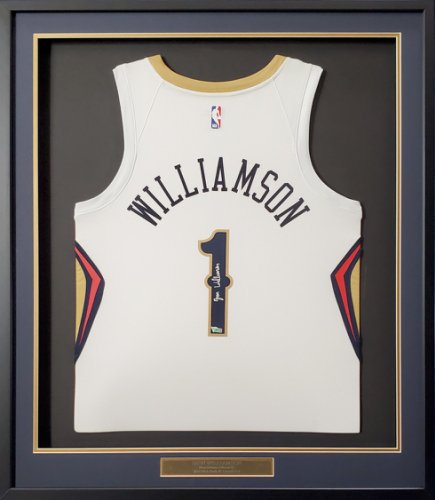 New Orleans Pelicans Zion Williamson Autographed Signed Framed White Nike Swingman Jersey Fanatics 
