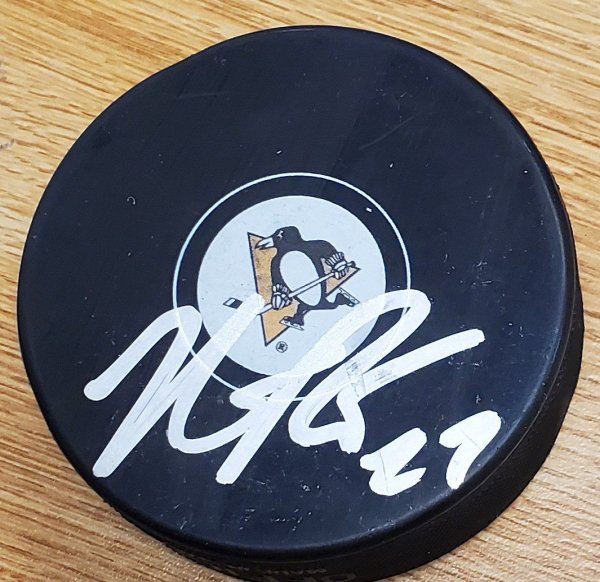 Nick Bjugstad Autographed Signed Pittsburgh Penguins Hockey Puck - Autographs
