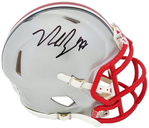 Nick Bosa Autographed Signed Ohio State Buckeyes FLASH Riddell Speed Mini Helmet (Beckett) 