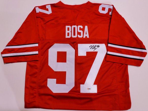 Nick Bosa Signed San Francisco 49ers 35 x 43 Framed Jersey