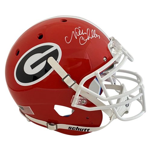 Nick Chubb Autographed Signed Georgia Bulldogs Schutt F/S Helmet w/#27 Autographed Signed in White-BAS 