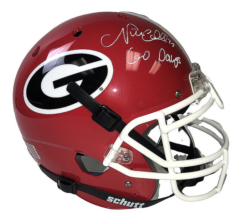 Nick Chubb Autographed Signed Georgia Bulldogs Schutt Full Size Auth Helmet w/Go Dawgs! -BAS 