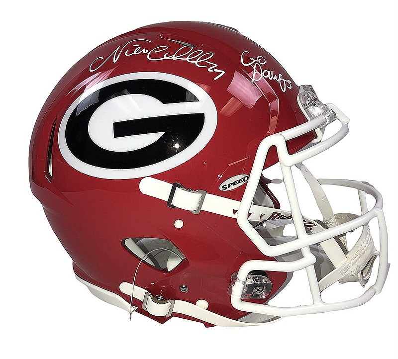 Nick Chubb Autographed Signed Georgia Bulldogs Speed Full Size Auth Helmet w/Go Dawgs! - BAS 