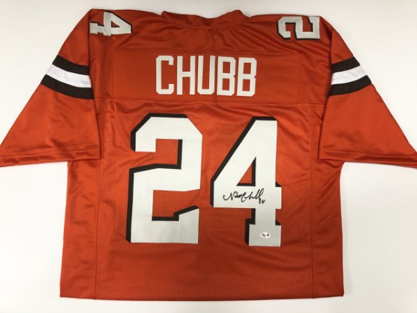 Nick Chubb Cleveland Browns Autographed Signed Orange Jersey - PSA Authentic 