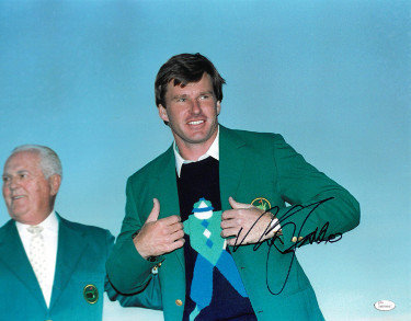 Nick Faldo Autographed Signed PGA 11X14 Photo- JSA Hologram (1990 Augusta National Masters Championship green jacket- vertical) 
