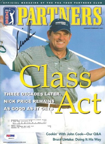 Nick Price Autographed Signed 2003 Pga Tour Partners Magazine PSA/DNA 
