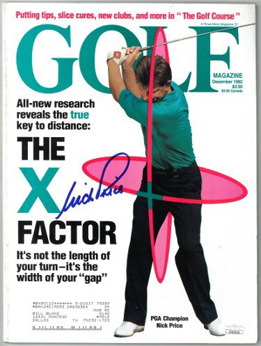 Nick Price Autographed Signed Golf Full Magazine December 1992- JSA #EE60254 (PGA Champion)
