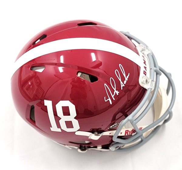 Nick Saban Autographed Signed Alabama Crimson Tide Riddell Authentic Helmet Beckett Witnessed 