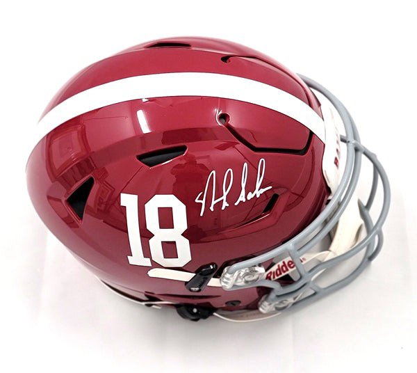 Nick Saban Autographed Signed Alabama Crimson Tide Riddell Speed Flex Helmet Beckett Witnessed 