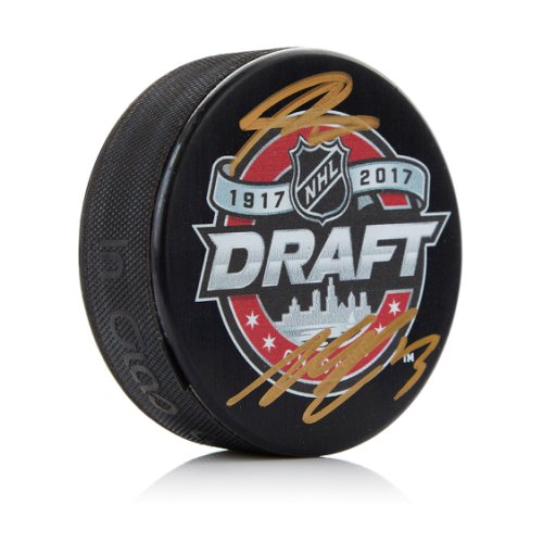 Nico Hischier & Nolan Patrick Autographed Signed 2017 NHL Entry Draft Puck
