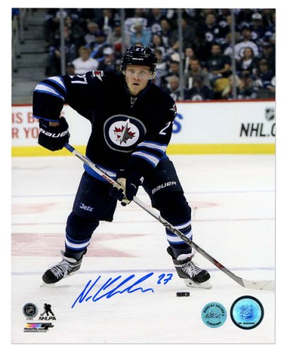 Nikolaj Ehlers Autographed Signed Winnipeg Jets Game Action 8x10 Photo