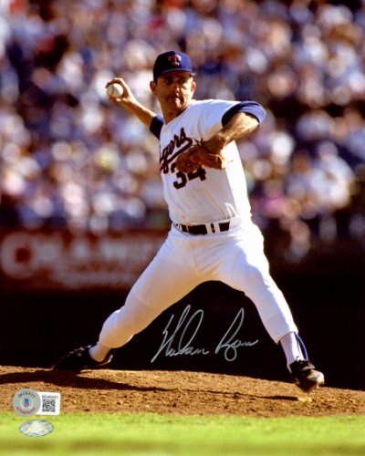 Nolan Ryan Autographed 8X10 Photo Texas Rangers Beckett Beckett