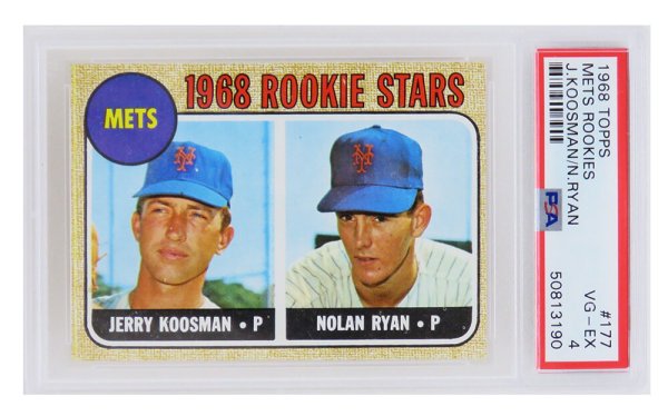 Nolan Ryan HOF 99 Signed 1968 Topps #177 Rookie Card RC Graded 10  Autograph