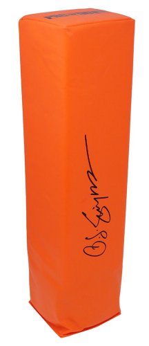 O.J. Simpson Autographed Signed Orange Endzone Football Pylon 