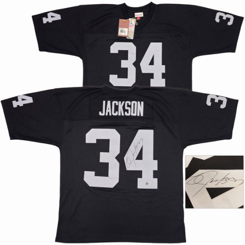 Oakland Raiders Bo Jackson Autographed Signed Black Authentic Mitchell & Ness 1988 Throwback Jersey Size Xl Beckett Beckett Witness #230006 