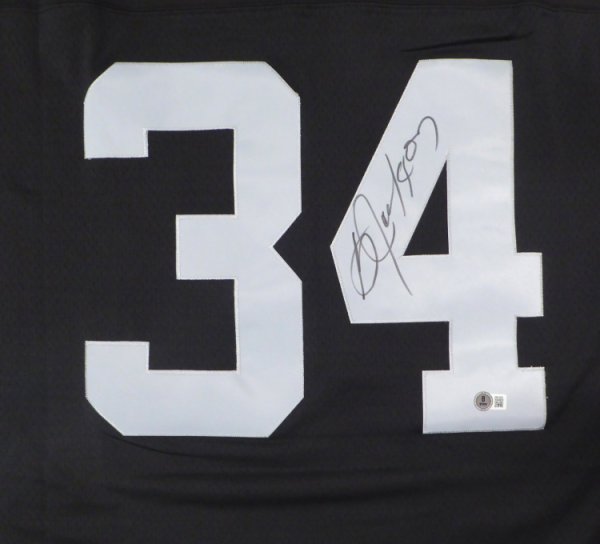 Oakland Raiders Bo Jackson Autographed Signed Black Authentic Mitchell & Ness Jersey Beckett Beckett Qr #1W615081 