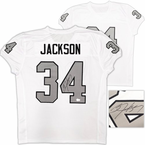 Oakland Raiders Bo Jackson Autographed Signed White Pro Cut Jersey Beckett Beckett Witness #226321 