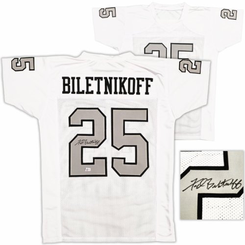 Oakland Raiders Fred Biletnikoff Autographed Signed White Jersey Beckett Beckett Witness #232609 