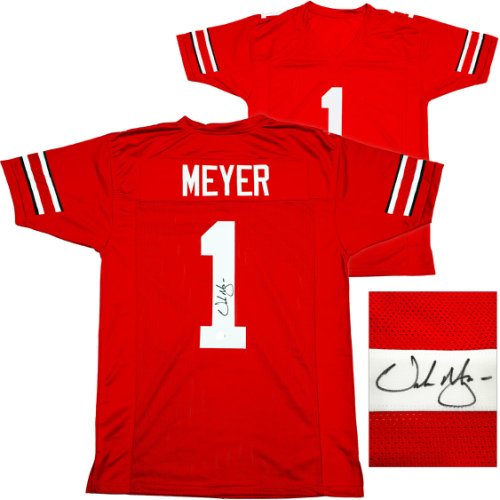 Ohio State Buckeyes Urban Meyer Autographed Signed Red Jersey Beckett Beckett Witness #230169 