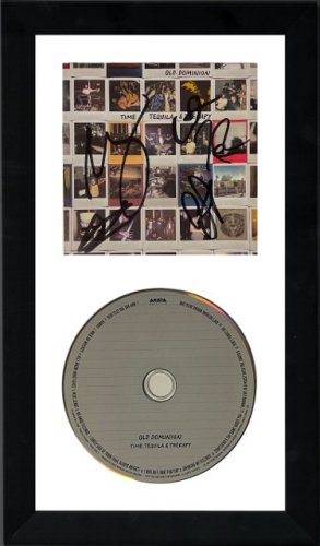 OLD DOMINION Autographed Signed 2021 Time Tequila & Therapy CD 6.5x12 Custom Framing Matthew Ramsey/Trevor Rosen /Brad /Whit/Geoff COA 