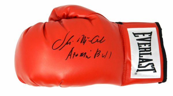 Oliver McCall Autographed Signed Everlast Red Boxing Glove w/Atomic Bull 