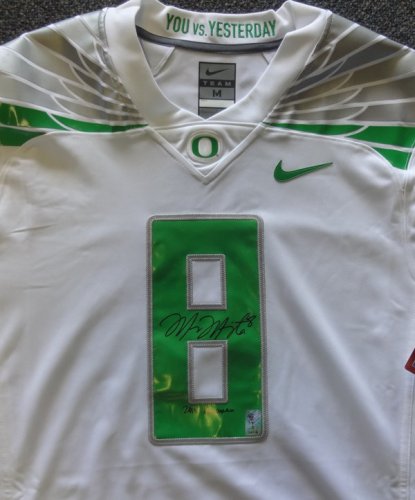 Oregon Ducks Marcus Mariota Autographed Signed White Nike Jersey "2014 Heisman" Size M Mm Holo #89852 