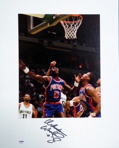 Orlando Woolridge Autographed Signed 16X20 Matted Photo Detroit Pistons PSA/DNA 