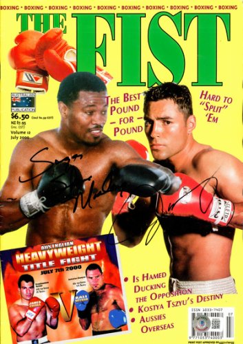 Oscar De La Hoya & "Sugar" Shane Mosley Autographed Signed The Fist Magazine Beckett Beckett 