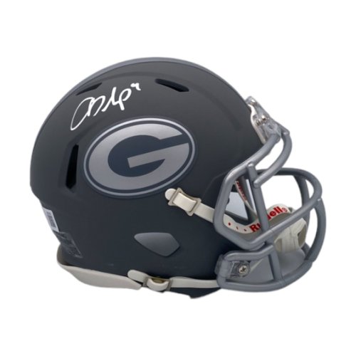 Oscar Delp Autographed Signed Georgia Bulldogs Riddell Gray Slate Mini Helmet - Beckett 