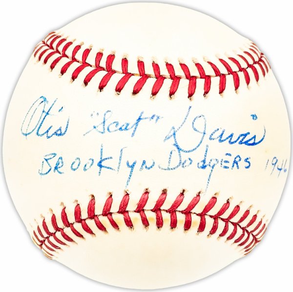 Otis Scat Davis Autographed Signed Official Nl Baseball Brooklyn Dodgers "1946" Beckett Beckett Qr #Bm25342 