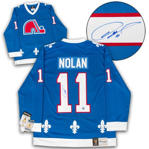 Owen Nolan Autographed Signed Quebec Nordiques Throwback Breakaway Jersey